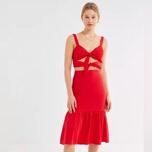 Urban Outfitters Emily Red Skirt and Top Set